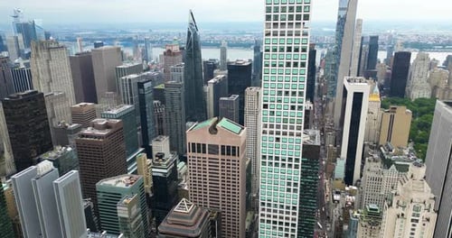 Drone view of Midtown Manhattan, New York City, United States of America