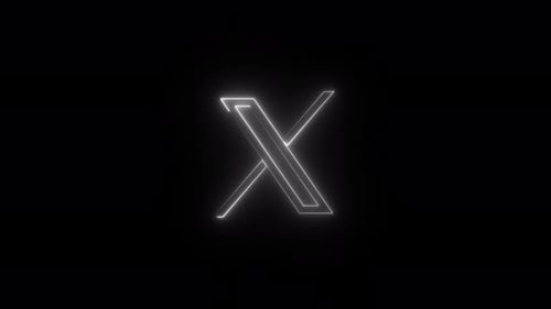 Neon Glow Letter X Logo Reveal Animation