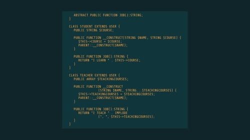 Large Square Animated Block of Abstract Code