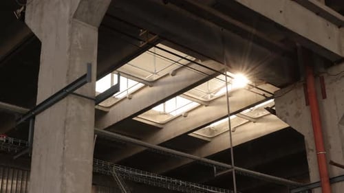 Sunlight Streams Skylight Installation Light Diffusion