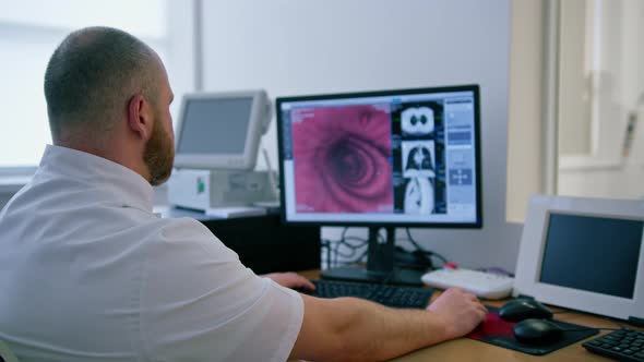the patient undergoes computer tomography in the clinic, the ...