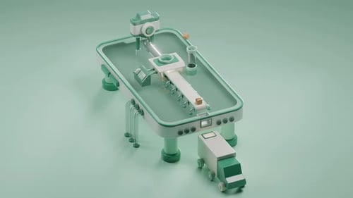 3D Loop Satisfying Online Shopping Animation