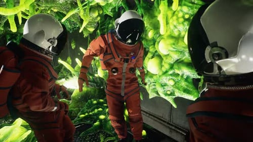 Three Astronauts Explore Alien World in Sci-Fi Expedition
