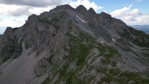 A beautiful epic rock with an incredible relief and placers of stones. Mountains Komovi. Montenegro.