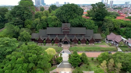 Musée du palais du sultanat de Melaka en Malaisie, prise de vue par Drone.