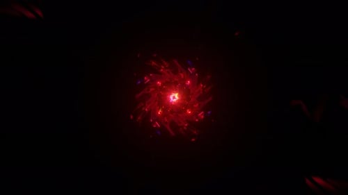 Red Pulsating Surreal Futuristic Hypnotic VJ Seamless Loop