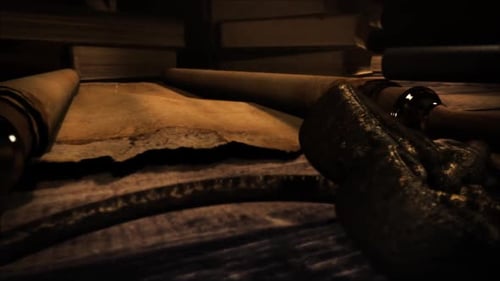 Epic Scroll opens on library table