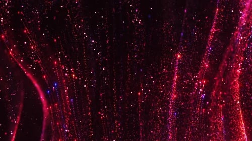 Dynamic Abstract Red Particle Light Trails Background