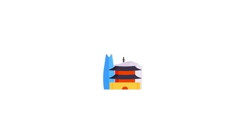 Animación de iconos de la ciudad de Seúl