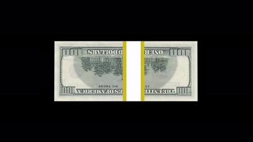 Rotating Stack of 100 Dollar Bills on Black