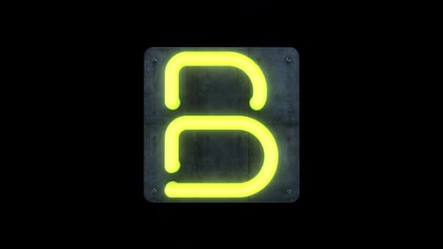 Leuchtreklame Buchstabe B