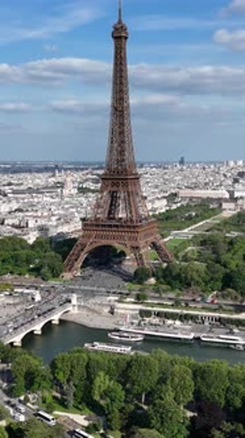 Paris Skyline At Paris France Island In France.