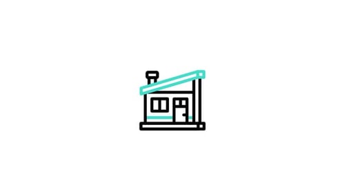 Minimalist Line Art House Icon Drawing Animation