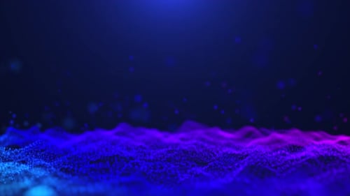 Abstract Digital Particle Wave Background Animation