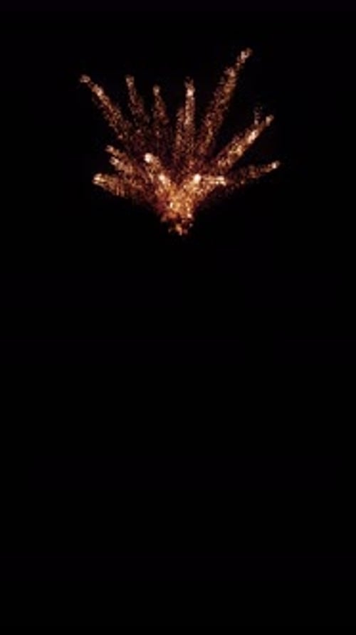 Dynamic Fiery Particle Burst Transition