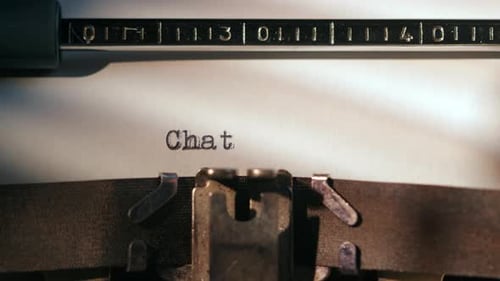 Machine à écrire rétro ChatGPT, mélange du futur et du vintage