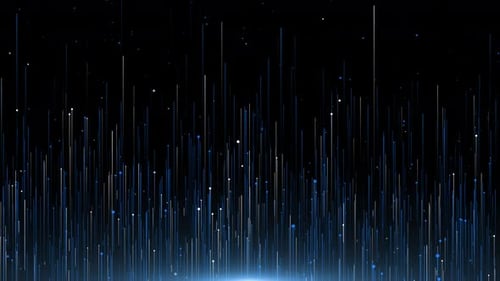 Abstract Blue Shining Glitter Particles 3D Loop Animation New Motion Background