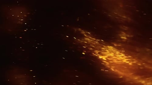 Beautiful Patterns of Glowing Golden Particles in Motion