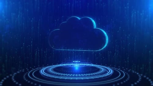 Futuristic Cloud Technology Icon Reveal