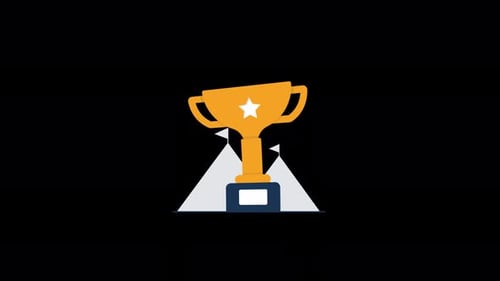Vídeo de animación del Achievement Trophy, transparente
