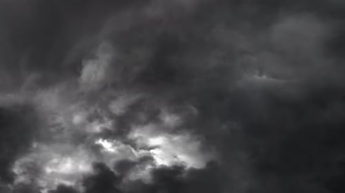 Dunkelgraue Wolken Lightning Storm Loop.