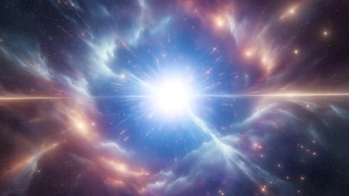 Uma estrela que explodiu no espaço formando uma nebulosa