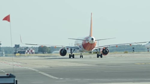 Commercial Passenger Jet Massive Engine Start And Powerful Vertical Takeoff