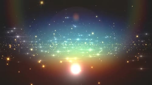 Shimmering Particles and Glowing Light Background Animation