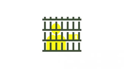 Prisoner symbol icon animation video