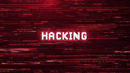 Hacking Glitch Text Animation Digital Background