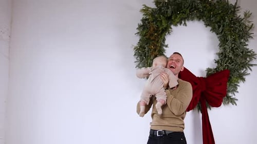 Loving Family Celebrates Holidays Together at Home