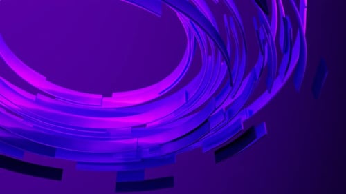 Abstract Circular Shapes Rotation Loop Background