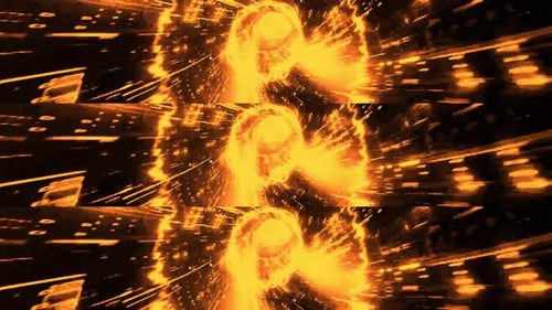 Animated Cyber Network Energy Stream