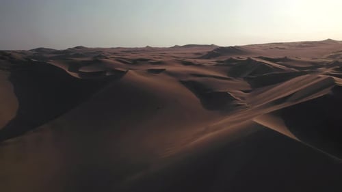 Aerial Drone Content of Desert in Huacachina Ica Peru South America