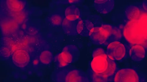 Rot leuchtende Lichter mit blauer Hintergrundschleife
