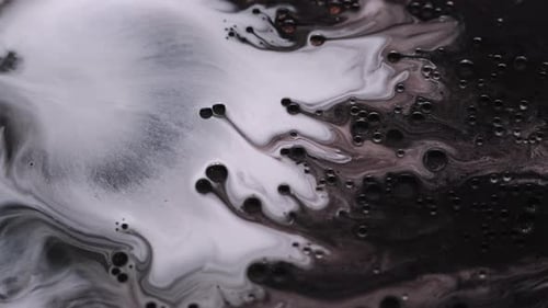 Ölfarbe, Mischtinte, Wasserblasen, fließendes Tropfendesign