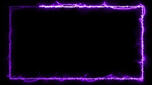 Retângulo elétrico Neon Frame Loop Roxo