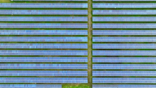 Solaranlage aus der Vogelperspektive.