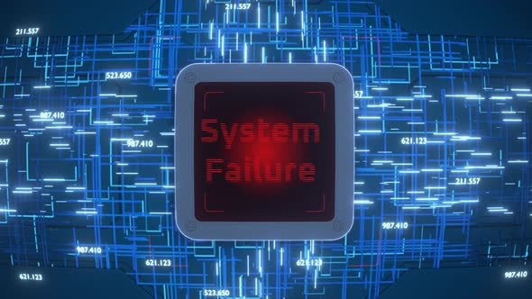 Computer system failure. Fatal error. Screen of death. Critical error ...