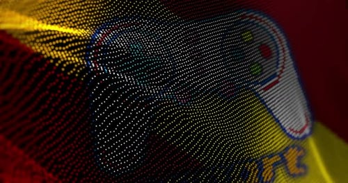 Esport-Videospielsymbol, Flagge, weht, Panne, Geräusch
