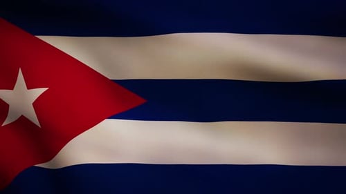 Waving Flag of Cuba Loopable Animation