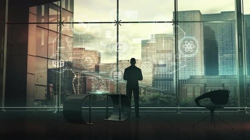 Diagram of Artificial Intelligence Tasks on the Holographic Panel