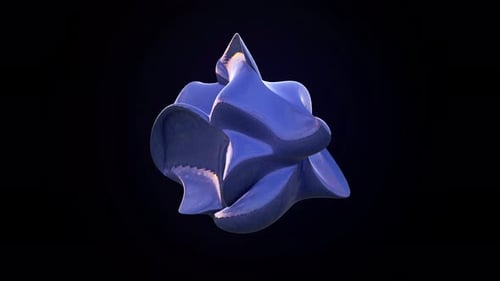 Fluid Abstract Blue Morphing Shape Loop