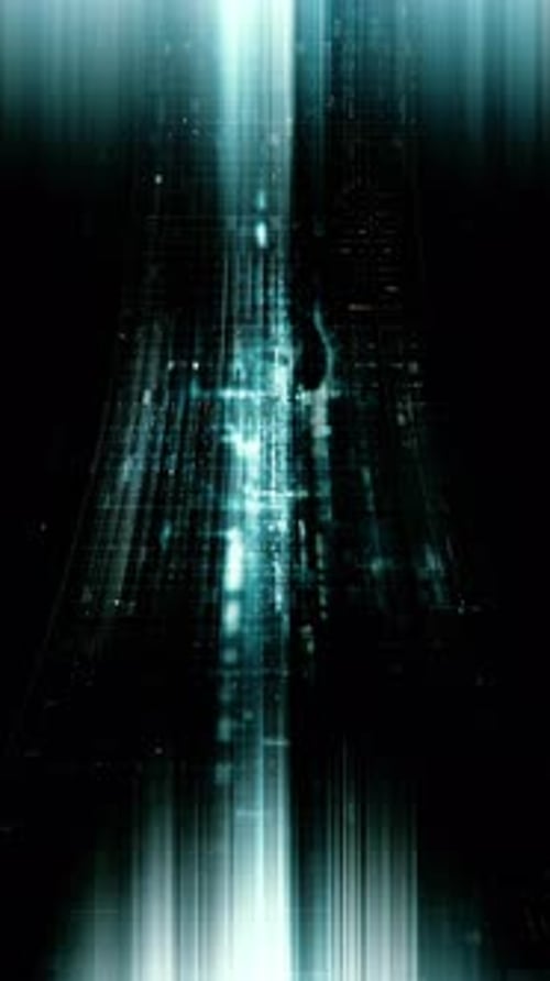 Futuristic data network visualization with glowing digital streams 10