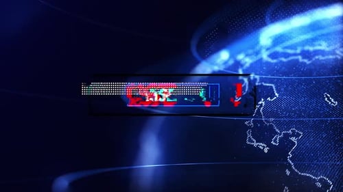 AISEO A.I. Text Glitch Style Animation With 3D Earth Particles And Flare Background