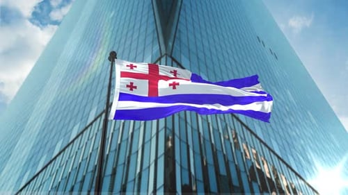 Realistic Waving Flag of Adjara Animation