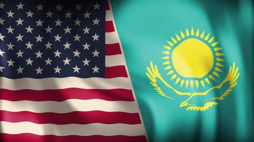 Usa And Kazakhstan Background Loop