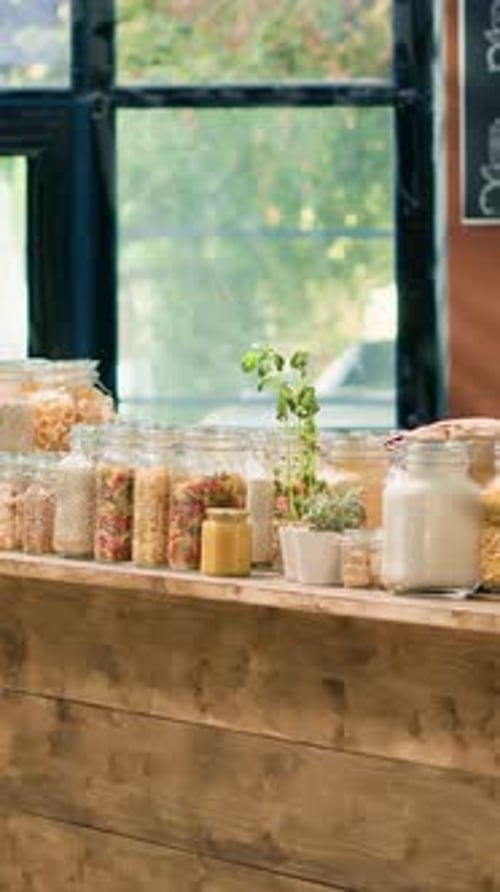 Vertical Video Zero Waste Merchandise in Supermarket