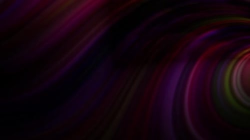 a colorful curved strands dynamic in a black background