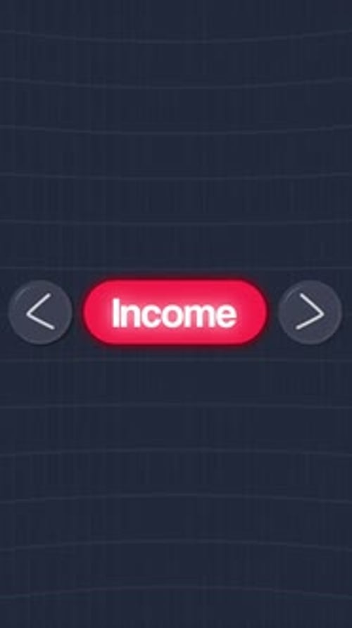 UI Finance Button Switch Animation Vertical